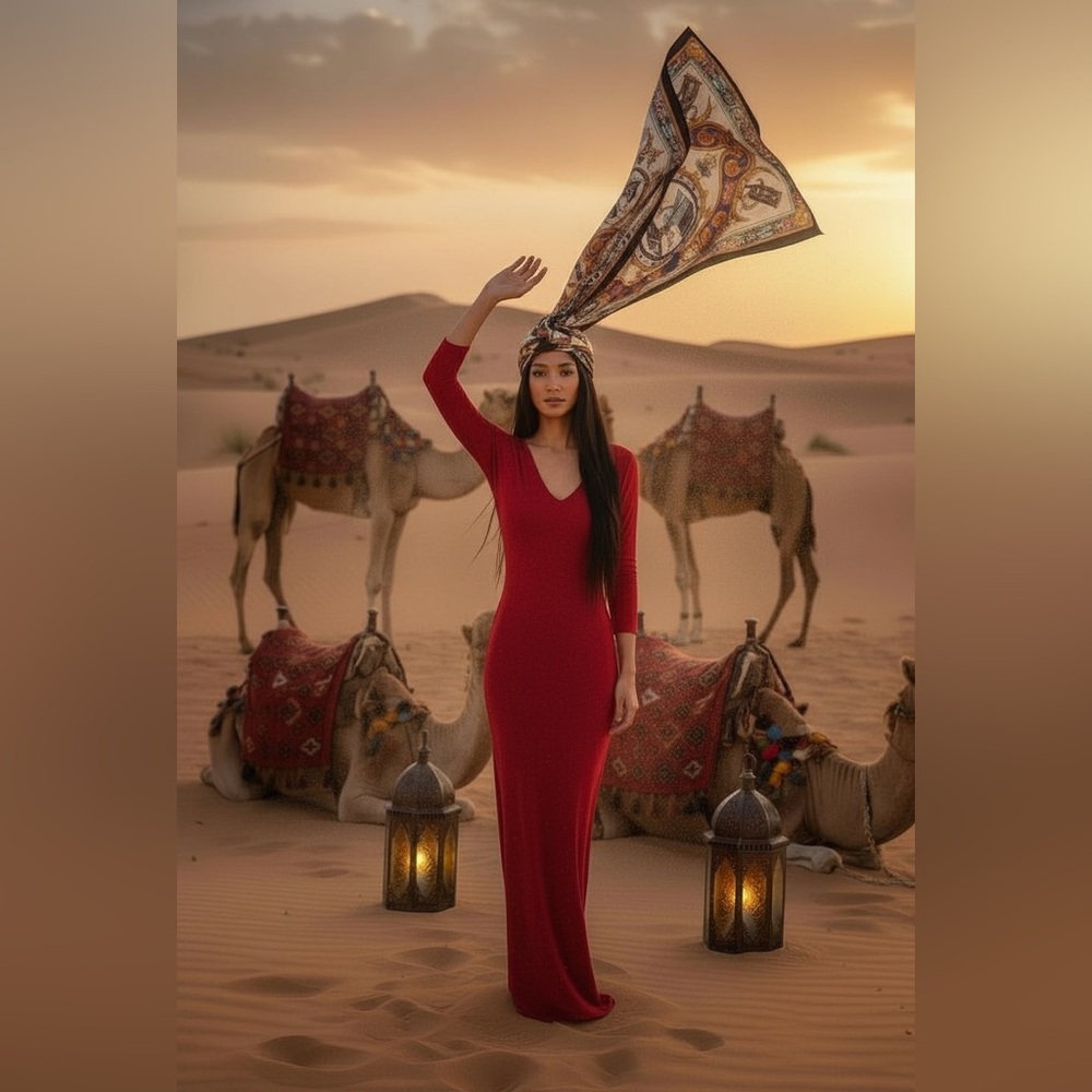 Chic Scarlet Maxi Dress